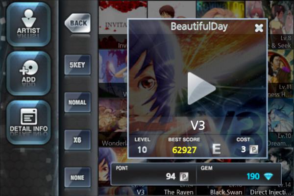 O2Jam U for iOS Song Selection O2Jam U for iOS Song Selection
